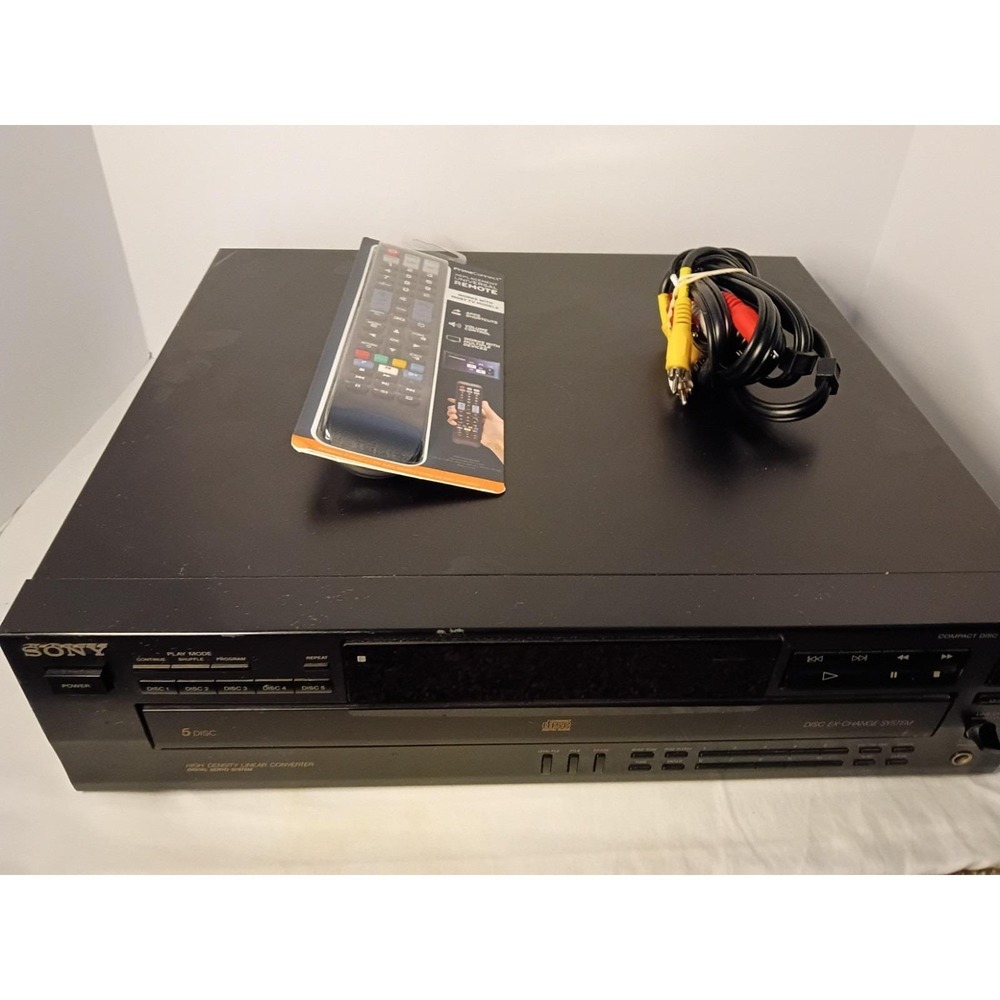 Sony CDP-C435 5-Disc CD Player Changer Carousel w/ Remote Control testedserviced
